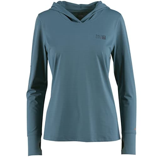 Salt Life Women's Tectonic SLX Long Sleeve Hoodie + Waterproof + Stylish + Beach Wanderlust + Size Large + Hooded Sweats — Coastal Blue