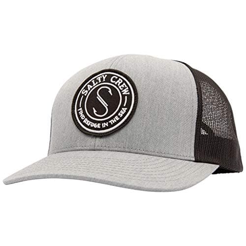 Salty Crew Men's Unisex Adjustable Retro Trucker Hat - Premium Cotton for Adults — Grey