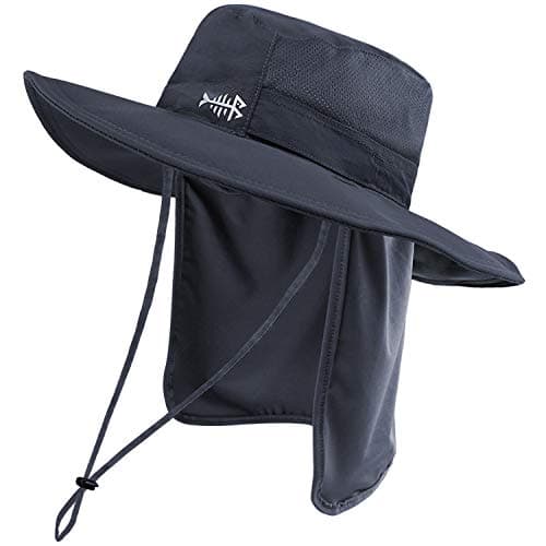 BASSDASH UPF 50+ Sun Fishing Hat for Men Water Resistant with Detachable Neck Flap Global Recycled Standard Global Recyc