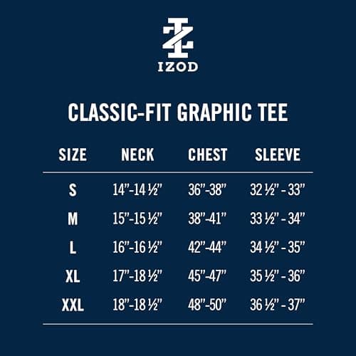 IZOD Men's Short Sleeve Graphic T-Shirt | Casual Wear | Comfortable and Stylish | Made with High-Quality Cotton | Availa