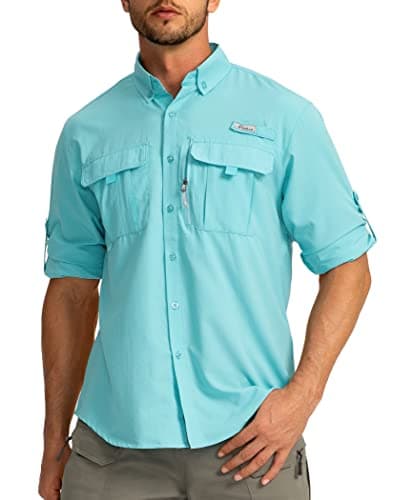 Men's Sun Protection Pudolla Fishing Shirts UPF50+ Long Sleeve Travel Work Button Down Shirts
| Pudolla Men's Sun Prote — Waterfall