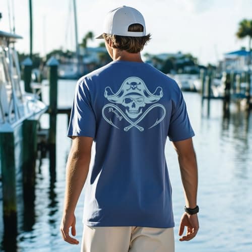Palmyth Men's Sun Protection Fishing Shirt Short Sleeve UV UPF 50+ Tee for Outdoor Activities