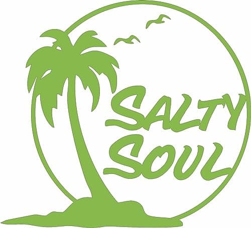 Salty Soul Palm Tree Sea Gulls Sun Ocean Beachy - Die Cut Vinyl Window Decal for Car/Truck (White)  
Salty Soul Palm Tre — Lime Green