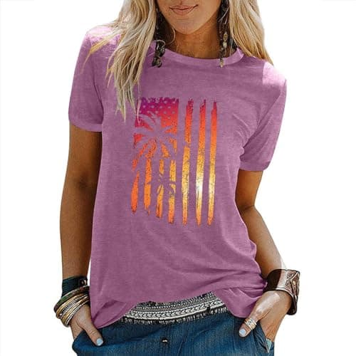 Binshre Women's Beach Shirts Hawaiian Graphic Tees for Summer Vacation
| Binshre Vintage Tshirts for Women Yellow Graph — 8-pink