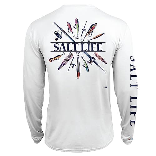 Salt Life Women's Lure Me in Long Sleeve Performance Tee for Active Women in Summer Fitness Workouts & Outdoor Adventure — White