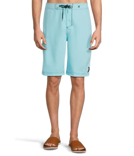 Hurley Men's One and Only 22-Inch Boardshorts Lightweight Breathable Surf Swim Shorts for Men Summer Beach Vacation — Glacier Ice/Obsidian 1