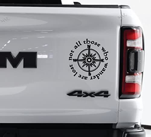 MAZ Distributions Not All Who Wander are Lost Sticker - Waterproof Vinyl Decal for Window and Bottle - Perfect for Outdo