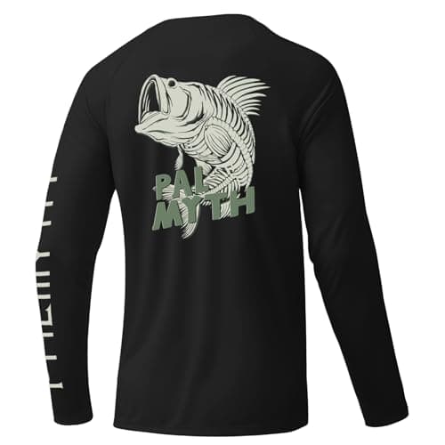 Palmyth Men's Long Sleeve UPF 50+ Sun Protection Fishing Shirt
| Palmyth SUN Protective Long Sleeve Fishing Shirt for M — Black / Bass Bone