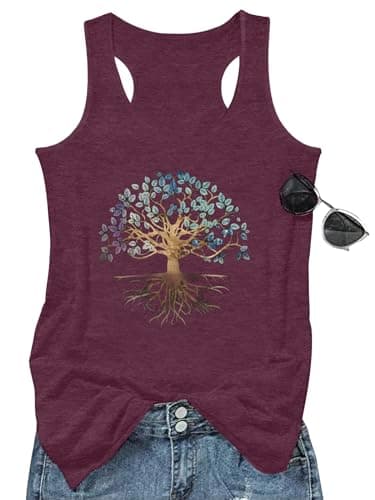 GEMLON Women's Summer Tank Tops for Women in Loose Graphic Basic Casual Shirts
| GEMLON Loose Summer Sleeveless Tank To — M2 Purple