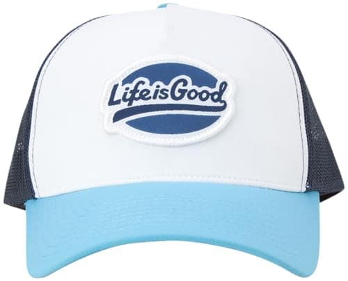 Life is Good Men's Mesh-Back Trucker Hat for Outdoor Summer Events
| Life is Good Men's Adjustable Baseball Cap with Lo