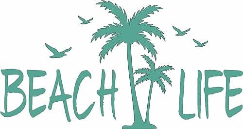 Beach Life Palm Trees Birds Ocean Pink Vinyl Window Decal for Car/Truck
Beach Life Palm Trees Birds Ocean Die Cut Pink V — Teal