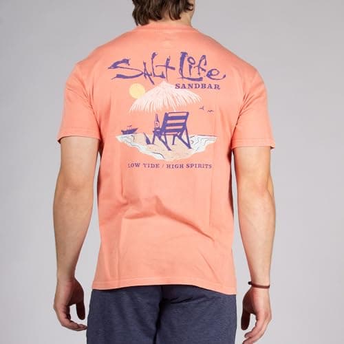 Salt Life Men's Comfortable Sandbar Short Sleeve Tee for Summer Beach Wear  
Salt Life Men's Stylish Sandbar Short Sleev