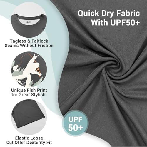 Palmyth Fishing Shirts for Men Short Sleeve UPF 50+ Sun Protection UV T-Shirt
| Palmyth Men's Short Sleeve Fishing Shir