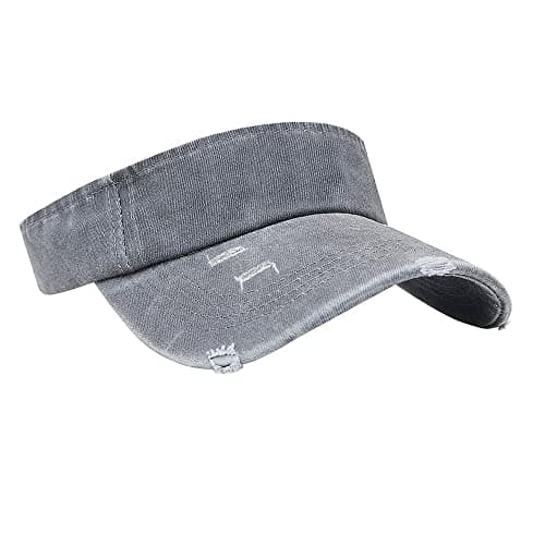ANDICEQY Sport Retro Ripped Sun Visor Hats for Women and Men Adjustable Empty Top Baseball Cap Cotton Ball Cap Women and