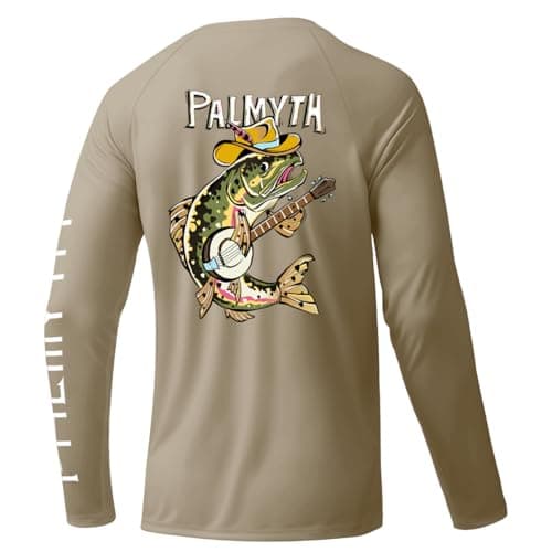 Palmyth Men's Long Sleeve Sun Protection Shirts
| Palmyth UV UPF 50+ Fishing Shirts for Men
| Palmyth Quick Dry Men's L — Khaki / Trout Banjo