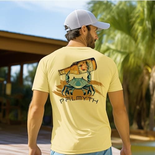 Palmyth Men's Sun Protection Fishing Shirt Short Sleeve UPF 50+ SPF Clothing
| Palmyth Men's UV Protection Fishing Shir