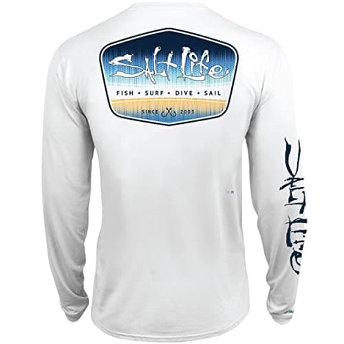 Salt Life Men's Standard Tuna Brigade Long Sleeve Performance Shirt for Outdoor Activities with Moisture Wicking Technol