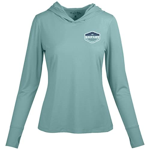 Salt Life Women's Restore Performance Hoodie + Moisture-Wicking Technology + Lightweight + Outdoor Activities + Warmth a