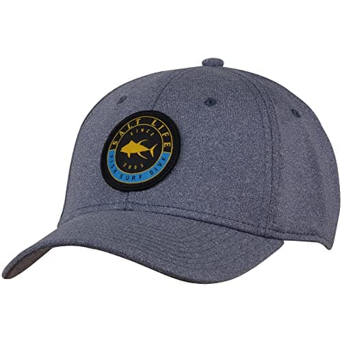 Salt Life Men's Wide Brim Cast Hat: Summer Protection, Outdoor Adventure, Stylish Beach Wear, UPF 50+, Adjustable Size, — Navy