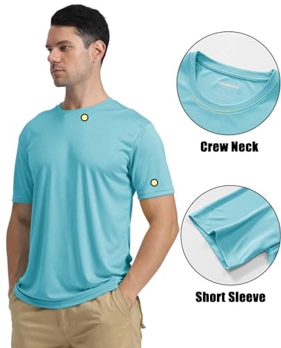 KEFITEVD Men's UPF 50+ Quick Dry Sun Protection Rashguard Shirt for Fishing and Workout
| KEFITEVD Men's SPF 50 Quick D