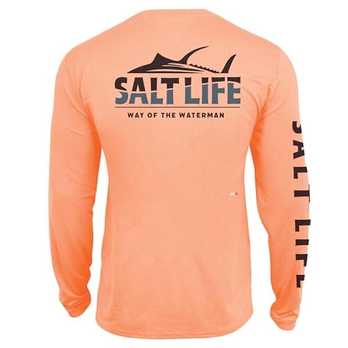Salt Life Women's On The Move Long Sleeve Performance Fit Shirt for Outdoor Adventure with Moisture Wicking Technology E