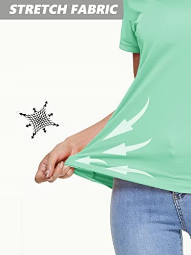 Women's UPF 50+ Sun Protection V-Neck T Shirts for Athletes
| Quick Dry Women's V-Neck Short Sleeve Athletic Shirts
| W