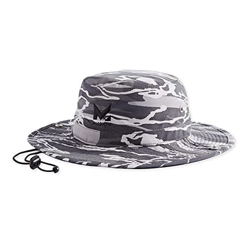 MISSION Cooling Bucket Hat - Unisex Wide-Brim Hat for Men & Women - Lightweight, Foldable & Durable — Matrix Camo Silver