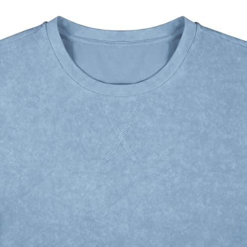 Logeeyar Men's Athletic Washed T-Shirts Basic Crew Neck Tees for Causal Wear
| Logeeyar Men's Distressed Cotton T-Shirt