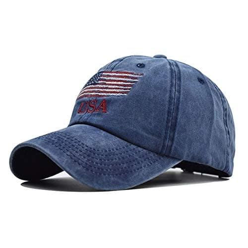 Cot-Oath Washed American Flag Baseball Cap for Men Women
| Retro Adjustable Sun Hat Gift for Dad
| Fashion Trucker Cap — Navy