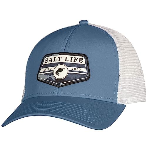 Salt Life Kids Journey Youth Hat - Adjustable Fit, Water-Wicking Fabric, Outdoor Adventures Hat for Boys and Girls, One — Atlantic