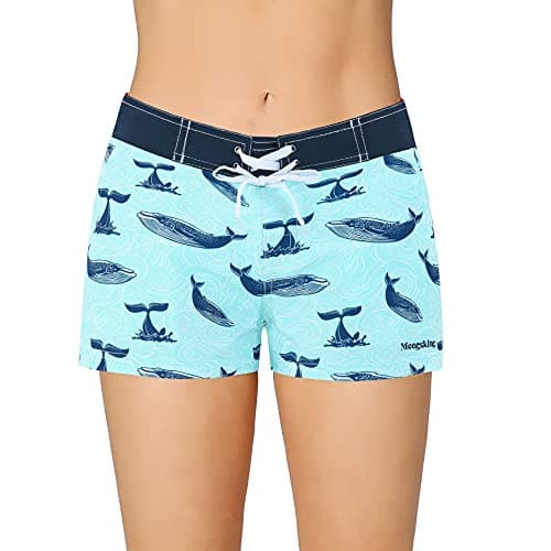 Meegsking Women Quick Dry Swimwear Trunks with Soft Inner Lining
| Meegsking Women Quick Dry Sports Board Shorts
| Meeg — Blue/Whale