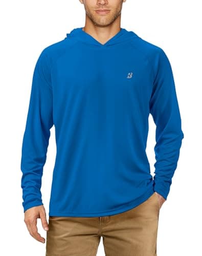 UPF 50+ Sun Protection Fishing Hoodie for Men Outdoor Activities
| Long Sleeve UV Protection Fishing Shirt for Men Suit — No Thumb Hole-lake Blue