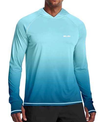 UPF 50+ Sun Protection Men's Hoodie Shirt for Fishing and Hiking
| Lightweight UPF 50+ Men's Hoodie Shirt for UV Protec — B-m-green