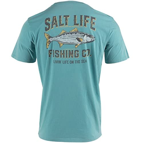 Salt Life Men's Life on The Sea Short Sleeve Salt Washed Pocket Tee Shirt for Beach Lovers
| Salt Life Men's Life on Th