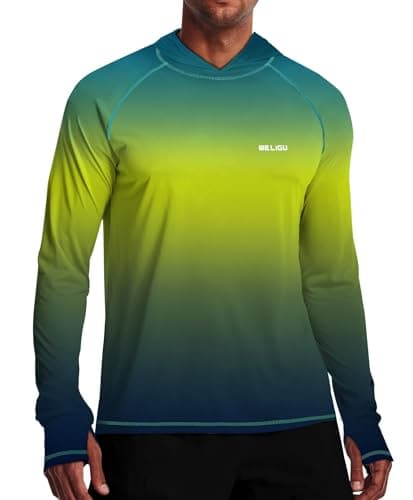 UPF 50+ Sun Protection Men's Hoodie Shirt for Fishing and Hiking
| Lightweight UPF 50+ Men's Hoodie Shirt for UV Protec — E-a-yellow