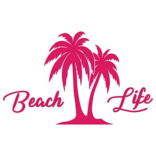 JMM00291 Teal 5-Inches UV Resistant Beach Palm Tree Decal for Car Windows
| Premium Quality Teal 5-Inches Beach'n Ocean — Hot Pink