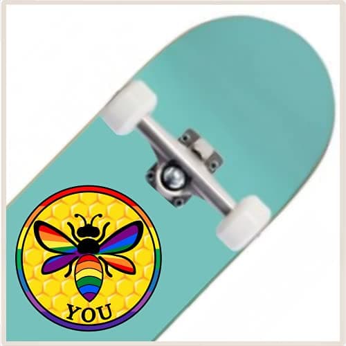 LGBTQ Rainbow Flag Premium Vinyl Decal 3 x 3 for Car Auto | Be Yourself Gay Pride Sticker + Better Than Magnets Sticks A
