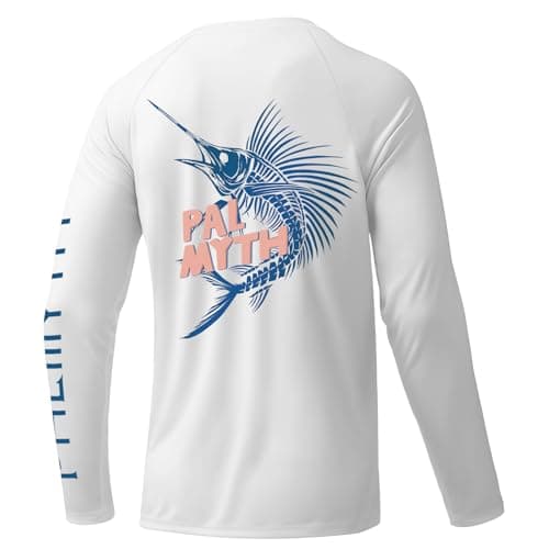 Palmyth Fishing Shirts for Men Long Sleeve UPF 50+ Sun Protection Tee
Palmyth Fishing Shirts for Men Sun Protection Sun — White / Sailfish Bone