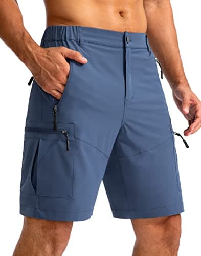 Pudolla Men's Lightweight Outdoor Hiking Cargo Shorts for Travel Golf Camping
| Pudolla Men's 9" Zipper Pockets Hiking — Dark Navy
