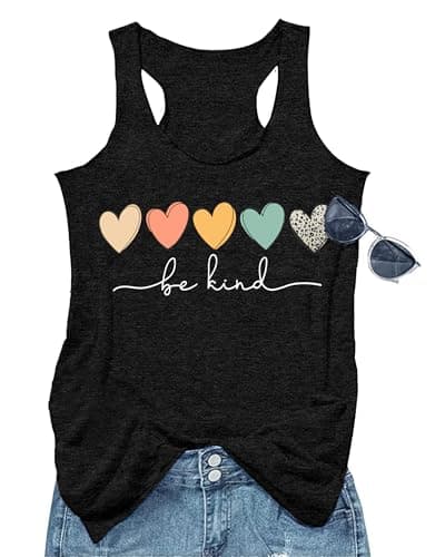 GEMLON Women's Summer Tank Tops for Women in Loose Graphic Basic Casual Shirts
| GEMLON Loose Summer Sleeveless Tank To — Be&black