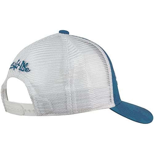 Salt Life Reef Blue Camox Mesh Youth Hat OSFM Cool Breathable Sport Hat for Teen Boys and Girls