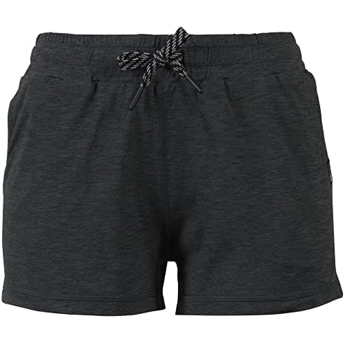 Salt Life Women's Juno Shorts for Casual Summer Wear Lightweight Comfortable High-Waist Swim Shorts — Black Heather