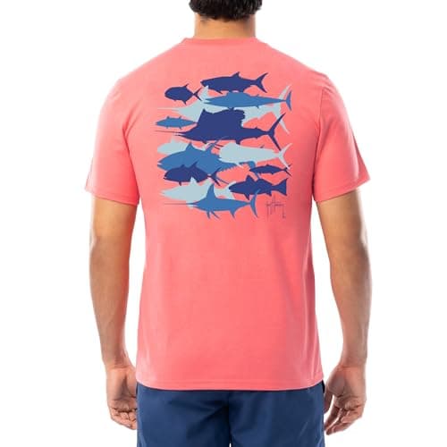 Guy Harvey Men’s Offshore Fish Collection Short Sleeve T-Shirt for Fishing Enthusiasts Feature-Fit Edition Medium Size R — Dubarry/Species Silos