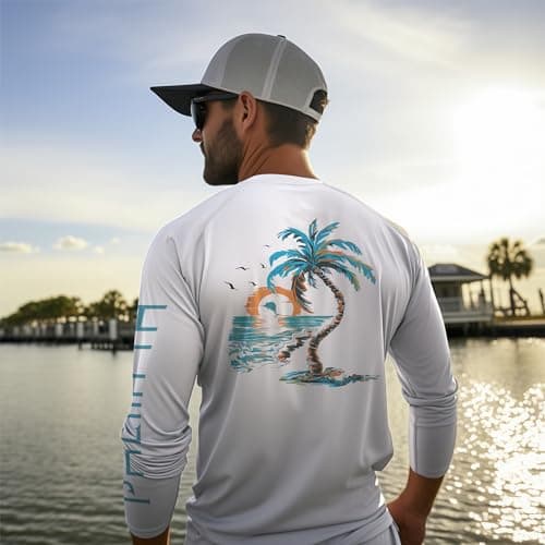 Palmyth Fishing Shirts for Men Long Sleeve UPF 50+ Sun Protection T-Shirt
| Palmyth Fishing Shirts Men Long Sleeve UPF