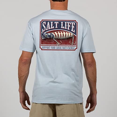 Salt Life Men's Casual Short Sleeve Crew Neck Tee for Summer Beach Days Stylish and Comfortable