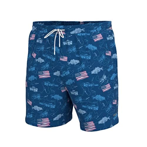 HUK Pursuit Volley Quick-Dry Fishing Shorts for Men Fast Drying Breathable Water Resistant Perfect for Summer Fishing Tr — Fish and Flags - Set Sail