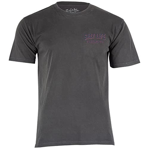 Salt Life Men's Life on The Sea Short Sleeve Salt Washed Pocket Tee Shirt - Versatile Fashion for Beach Lovers - Perfect