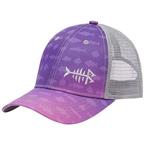 BASSDASH Altimate Fishing Hat Mesh Back Adjustable Baseball Trucker Cap for Men and Women Global Recycled Standard — Gradient Purple