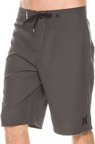 Hurley Men's One and Only 22-Inch Boardshorts Lightweight Breathable Surf Swim Shorts for Men Summer Beach Vacation — Anthracite Gray