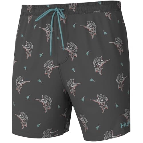 HUK Pursuit Volley Quick-Dry Fishing Shorts for Men Fast Drying Breathable Water Resistant Perfect for Summer Fishing Tr — Volcanic Ash
